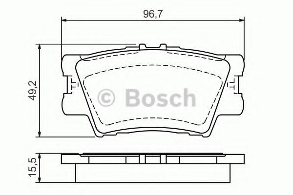 Set placute frana,frana disc TOYOTA RAV 4 III (ACA3, ACE, ALA3, GSA3, ZSA3) (2005 - 2016) BOSCH 0 986 494 154