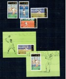 Centrafricaine Republic 1986 - Jocurile Olimpice Seoul, tenis, serie si doua colite nedantelate neuzate