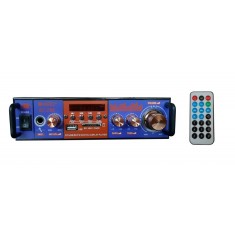 Amplificator Tip Statie 2 x 25 W / 4-16 Ohm / USB / SD Card / 1 Intrare Microfon / Telecomanda / Bluetooth