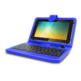 Husa tableta model X cu tastatura MRG L-404, MicroUSB, 10 inch, Albastru C404