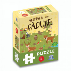 Animale din padure. Puzzle. 40 de piese foto