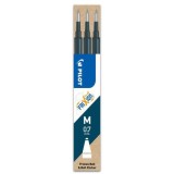 Set 3 rezerve roller Frixion Ball Pilot 0.7 mm varf mediu, bleumarin