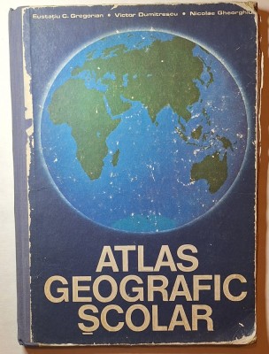 Atlas Geografic Şcolar 1977 &amp;ndash; Editura Didactică şi Pedagogică, hărţi epoca comunistă foto