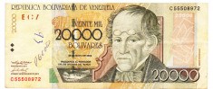 Venezuela 20 000 Bolivares 2004 Seria 55508972 foto