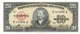 Cuba 20 Pesos 1960 P-94 Seria 315996
