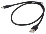 Cablu USB 2.0 A la Micro B 1m Negru, Vention