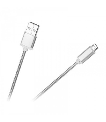 Cablu USB Tata - micro USB Tata 1m argintiu M-LIFE foto