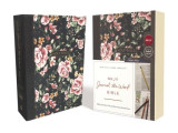 NKJV, Journal the Word Bible, Cloth Over Board, Gray Floral, Red Letter Edition, Comfort Print: Reflect, Journal, or Create Art Next to Your Favorite