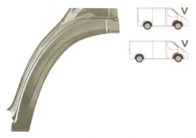 Segment reparatie aripa fata interior Ford Transit 1985-1991 Partea Dreapta, Fata,element exterior, partea din spatele rotii foto