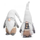 Figurina Decorativa Spiridus Scandinav de Craciun cu Inaltime 50 cm, Culoare Gri/Maro, Familly Christmas