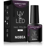 NOBEA UV &amp; LED Nail Polish unghii cu gel folosind UV / lampă cu LED glossy culoare Mulberry night #14 6 ml