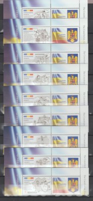 ROMANIA 2019 CONSTITUTIA Serie cu 9 timbre cu vinieta LP2234c MNH** foto