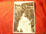 Ilustrata Austria 1932 Cascada Badgastein expediat in Timisoara, Circulata, Fotografie