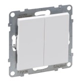 Intrerupator dublu Legrand Suno alb 721105