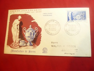 Plic FDC Franta- Manufactura de Sevre 1957 foto