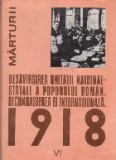 Desavarsirea unitatii national - statale a poporului roman. Recunoasterea ei internationala - Documente interne si externe (februarie 1920 - decembrie