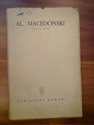 OPERE - AL. MACEDONSKI foto