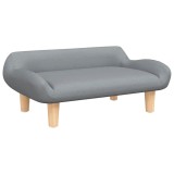 Pat de caini, gri deschis, 70x40x24 cm, material textil