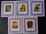 Bloc timbre pictura stampilat Ajman timbre arta timbre picturi Miniblocuri