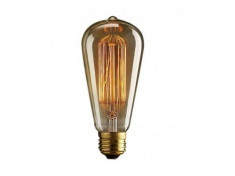 Lampa - bec retro decorativ Vintage cu dulie E27, lumina naturala foto