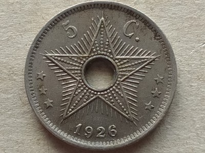 CONGO BELGIAN-5 CENTIMES 1926 foto