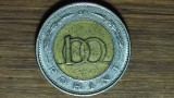 SBM Ungaria - moneda de colectie bimetal - 100 forint 1996 - primul an de batere, putin mai rara
