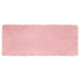 vidaXL Covor Faux din L&acirc;nă de oaie Roz 80 x 200 cm Poliester 42021545