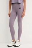 PLEIN SPORT colanți culoarea violet, uni, SAEC WJT2038 STE003N