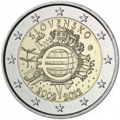 SV * Slovacia 2 EURO 2012 * 10 ANI DE MONEDA EURO - 2002 * UNC
