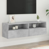Comoda TV de perete, gri beton, 100x30x30 cm, lemn prelucrat GartenMobel Dekor, vidaXL