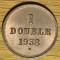 Guernsey - moneda de colectie exotica bronz - 1 double 1938 UNC - rara, 96k ex!