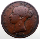 J.065 MAREA BRITANIE ANGLIA VICTORIA 1/2 HALF PENNY 1841