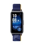 Bratara fitness Huawei Band 9 Kimi-B19W, Gri &Icirc;nchis și Curea din Nylon Albastră, Blister 55020BYF
