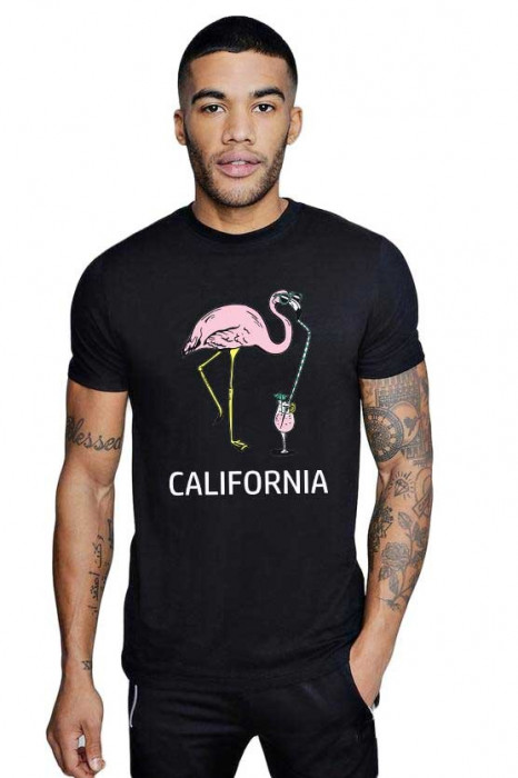 Tricou barbati negru - California - 2XL