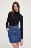 Answear Lab fusta jeans mini, drept