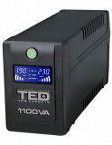 Cumpara ieftin UPS TED Electric 1100VA / 600W Line Interactive cu 4 iesiri schuko si display LCD TED-1100