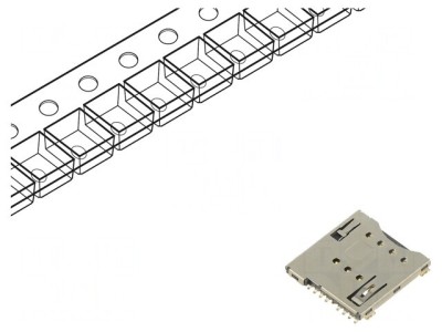 Conector Micro SIM Push-Push SMT aurit foto