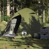 VidaXL Cort camping cupolă 2 persoane verde măsliniu impermeabil