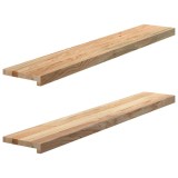Cumpara ieftin Pervaz 2 buc lemn masiv de stejar netratat 120x20x2 cm