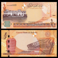 BAHRAIN █ bancnota █ 1/2 Dinar █ L. 2006 (2023) █ P-30 (2) █ UNC █ necirculata