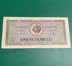 Bancnota 100000 lei 25 ianuarie 1947 foto