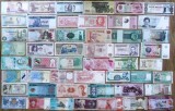 COLECTIE LOT NR 2 CU 50 BANCNOTE DIFERITE DIN 50 TARI (UNELE MAI RARE) UNC **