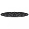 VidaXL Cap de duș tip ploaie rotund, negru, 50 cm, oțel inoxidabil 147694