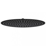 vidaXL Cap de duș tip ploaie rotund, negru, 50 cm, oțel inoxidabil