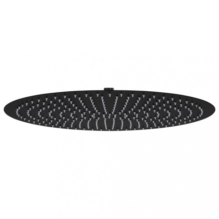 vidaXL Cap de duș tip ploaie rotund, negru, 50 cm, oțel inoxidabil