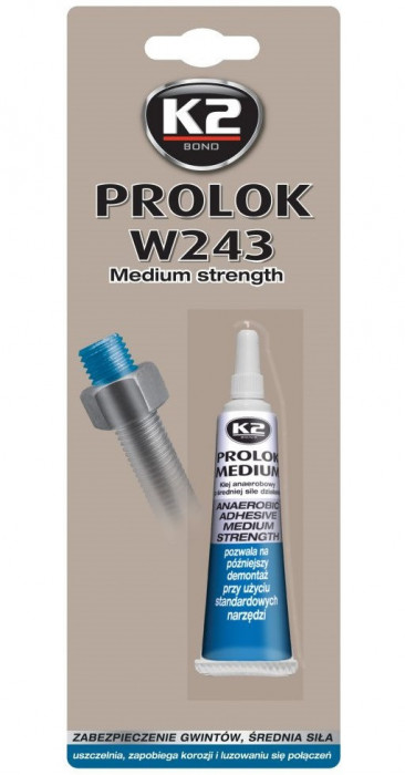 K2 Solutie Blocat Suruburi Albastru Prolock Medium 6ML B150