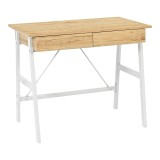 Cumpara ieftin Birou cu sertare Lione, Pako World, Alb, 90x50x75 cm