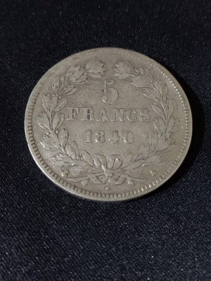 Franța 1840 A - 5 Franci - Monedă de argint foto