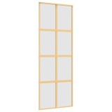 Cumpara ieftin Usa glisanta, auriu, 76x205 cm, sticla ESG mata si aluminiu