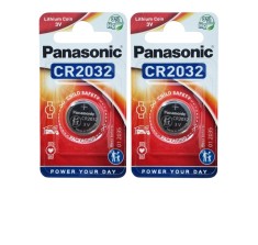 Set 2 Baterii CR2032, Litiu, 3V, Panasonic